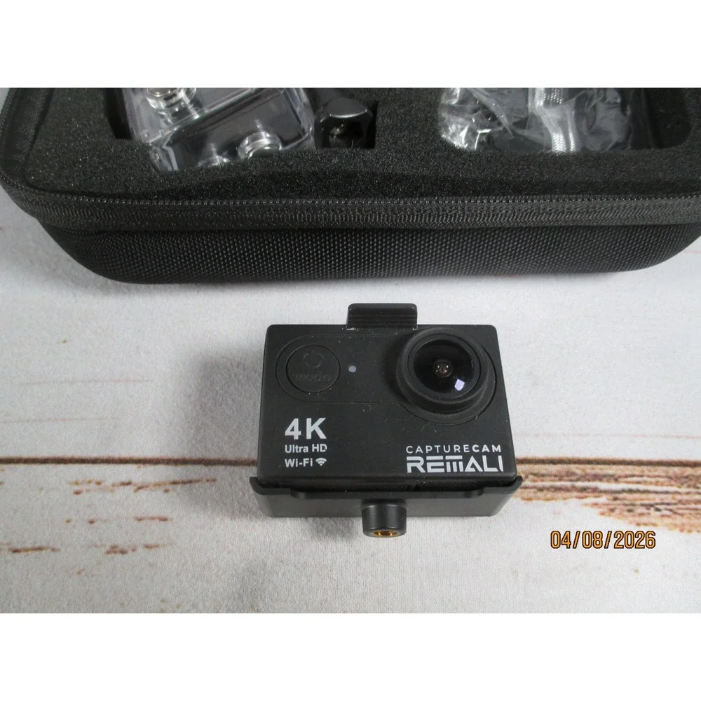REMALI CaptureCam 4K Ultra HD Waterproof Sports Action Camera Bundle Used